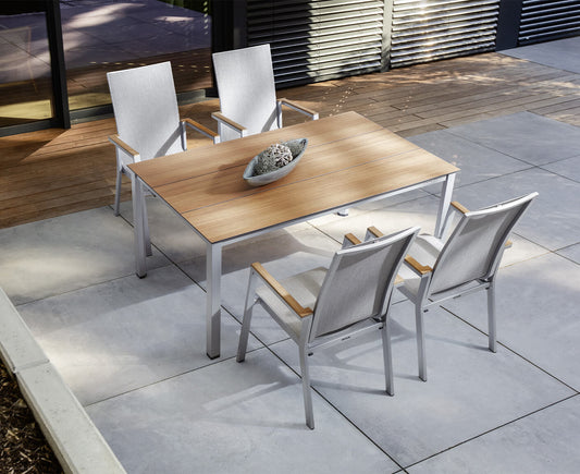 Kettler Rasmus Gartenmöbelset Silber / Grau / Teak