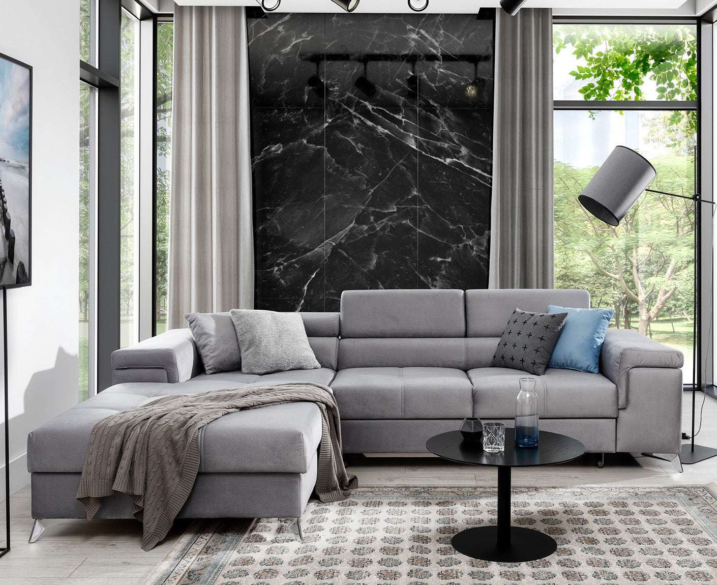 Ricardo Ecksofa 280 x 205 cm, Samt