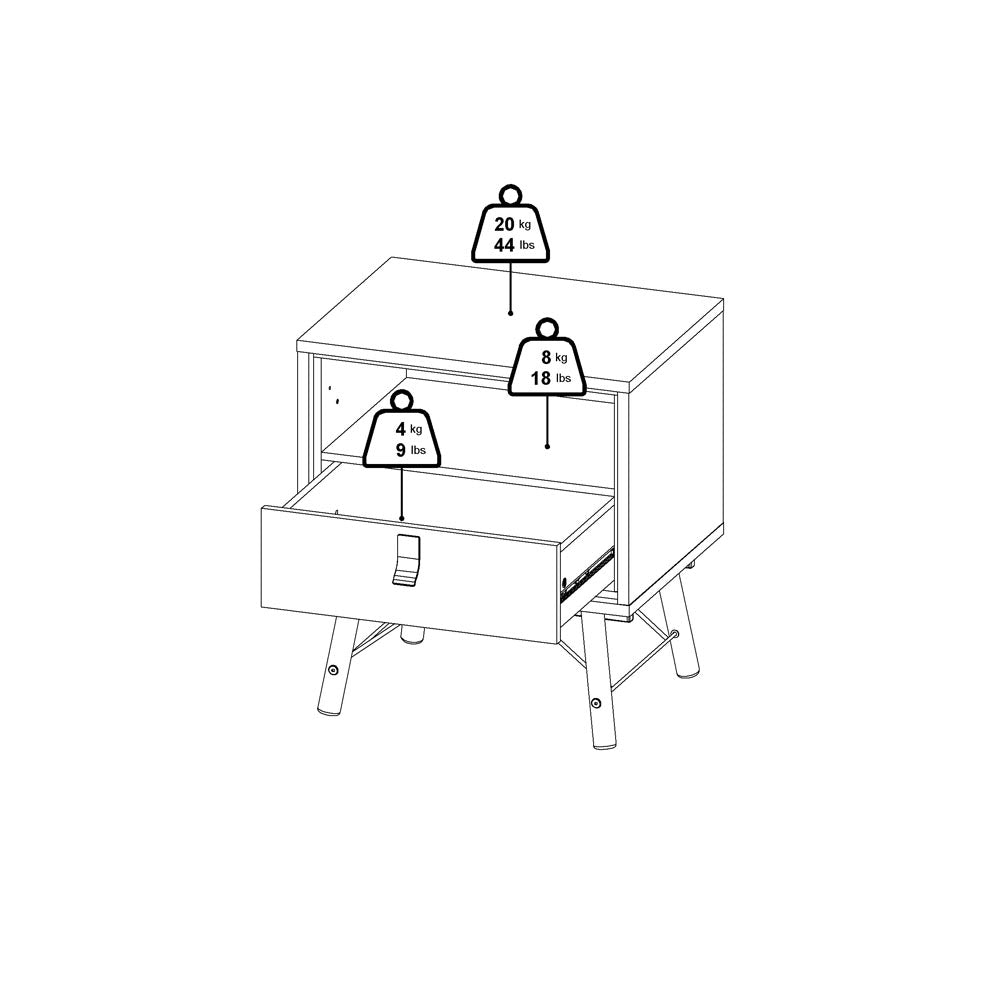 Ry Nachtkommode 1 Schub Jackson Hickory