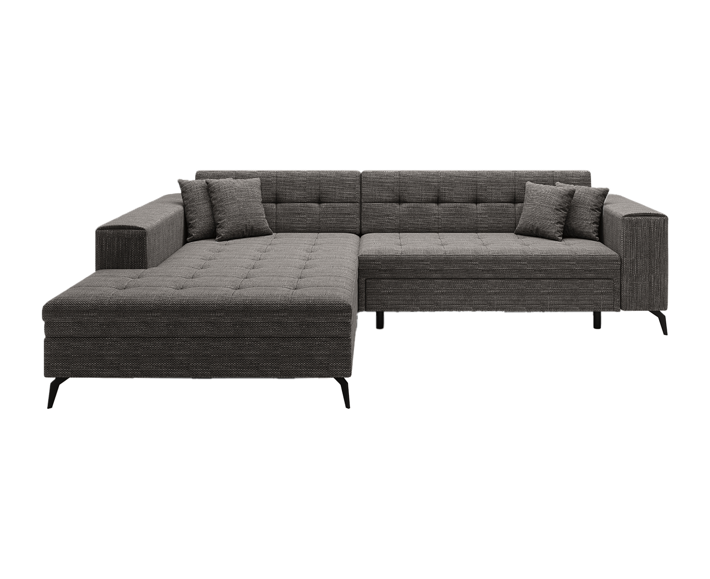 Solange Ecksofa 292 x 196 cm Hellgrau (Webstoff)