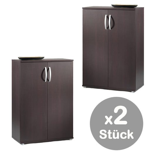 **SONDERPREIS** 2x Tvilum BOX Aktenschrank 3 OH Büroschrank Türenschrank Kaffee