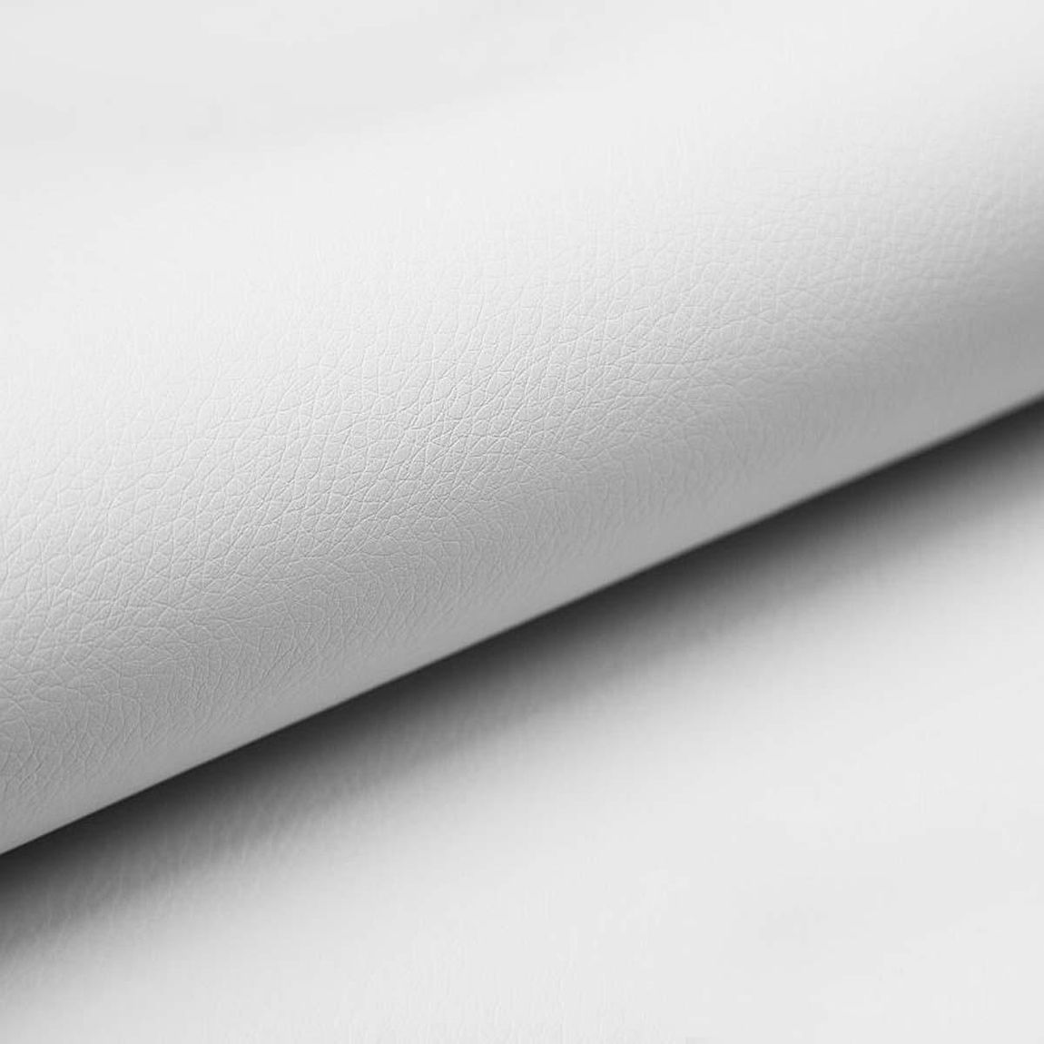 Vento Wohnlandschaft 355 x 165 cm Hellgrau / Weiß (Webstoff / Kunstleder)