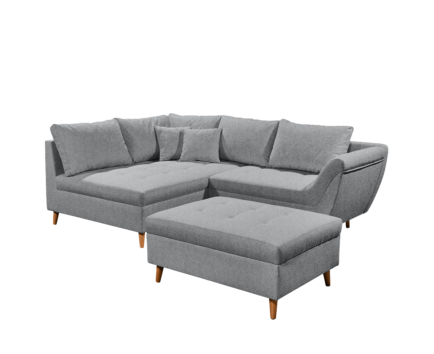 Split Ecksofa 251 x 173 cm, mit Zierkissen, Farbe wählbar