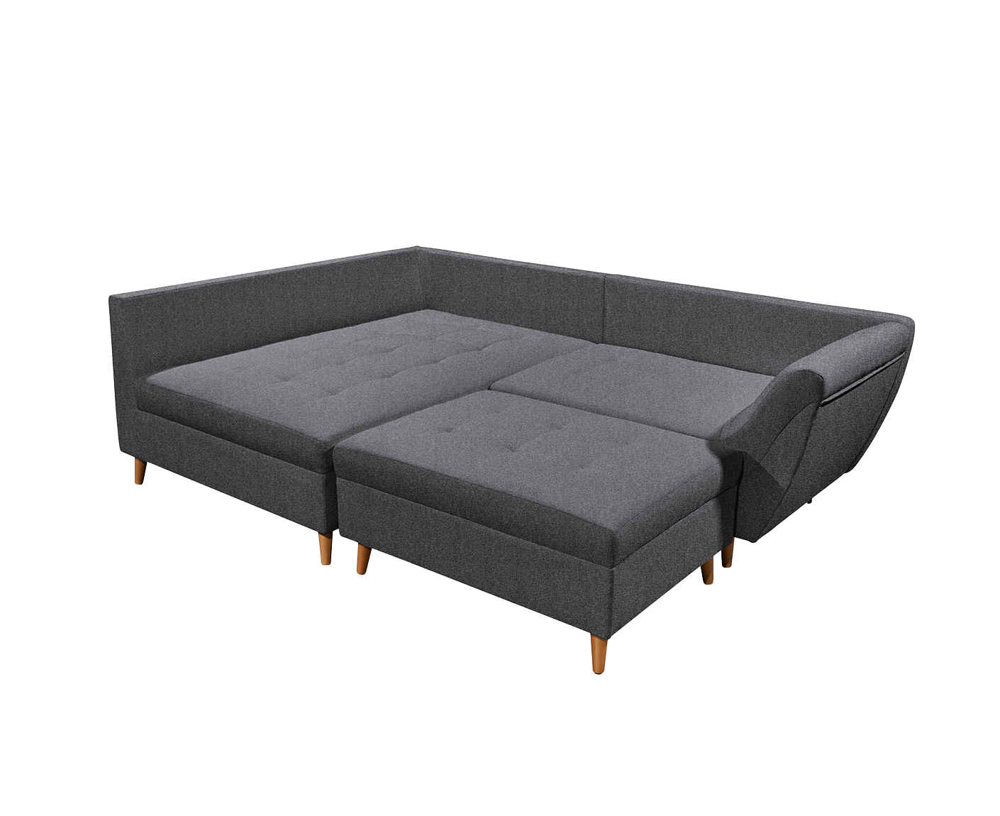 Split Ecksofa 251 x 173 cm, mit Zierkissen, Farbe wählbar