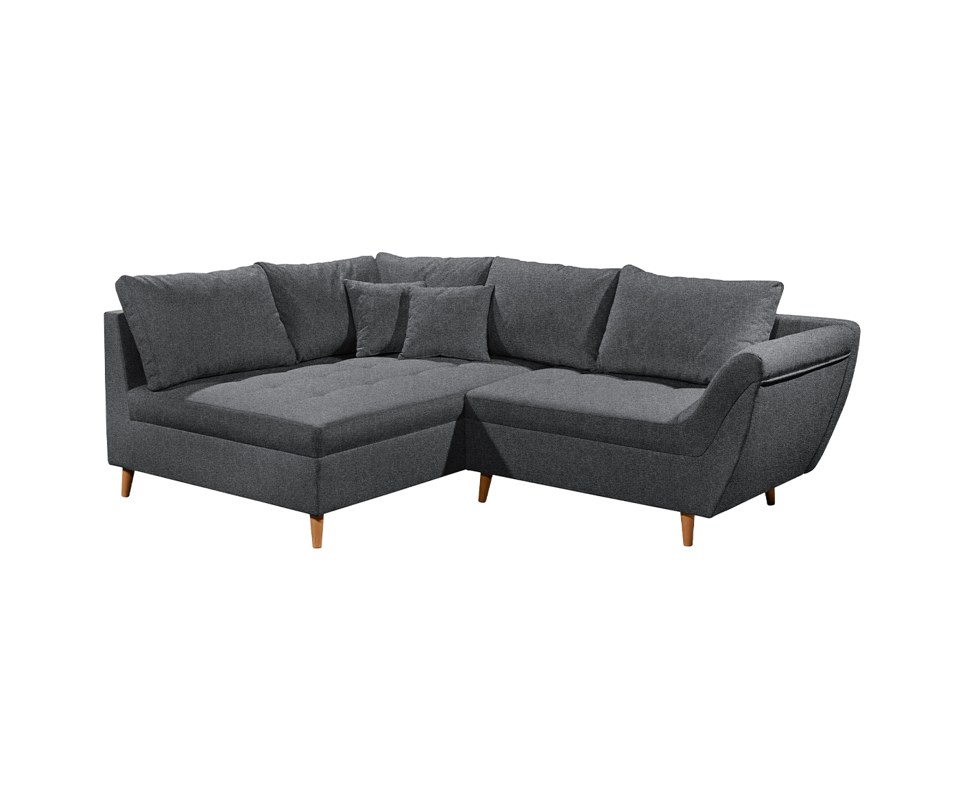 Split Ecksofa 251 x 173 cm, mit Zierkissen, Farbe wählbar