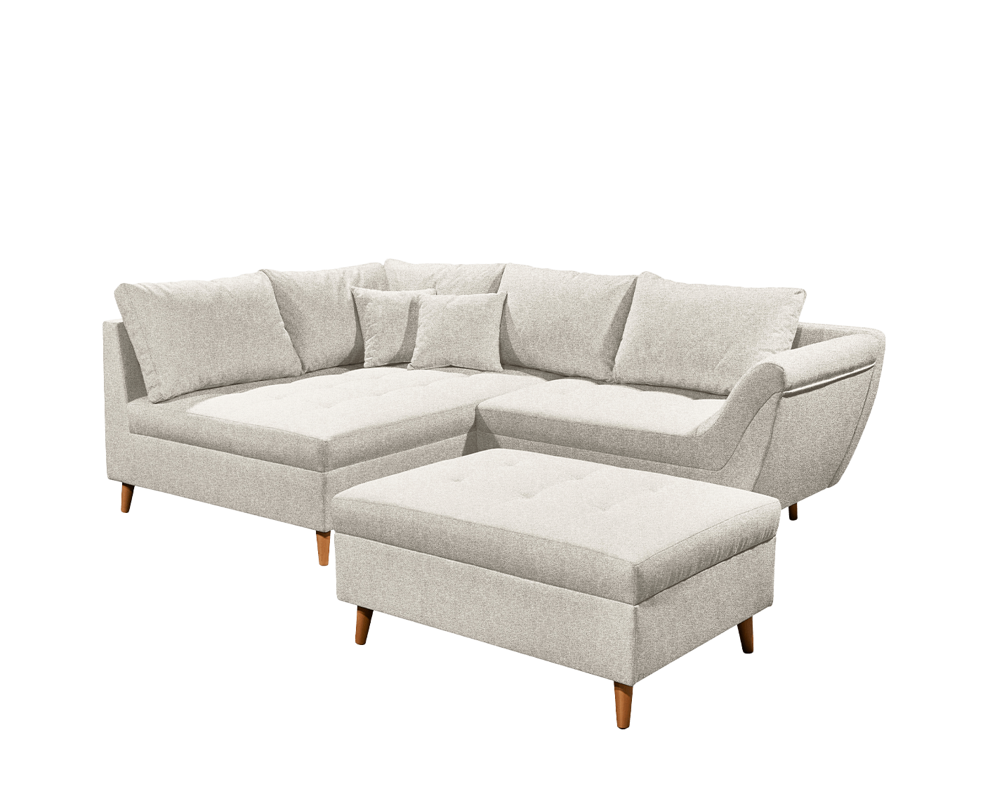 Split Ecksofa 251 x 173 cm, mit Zierkissen, Farbe wählbar