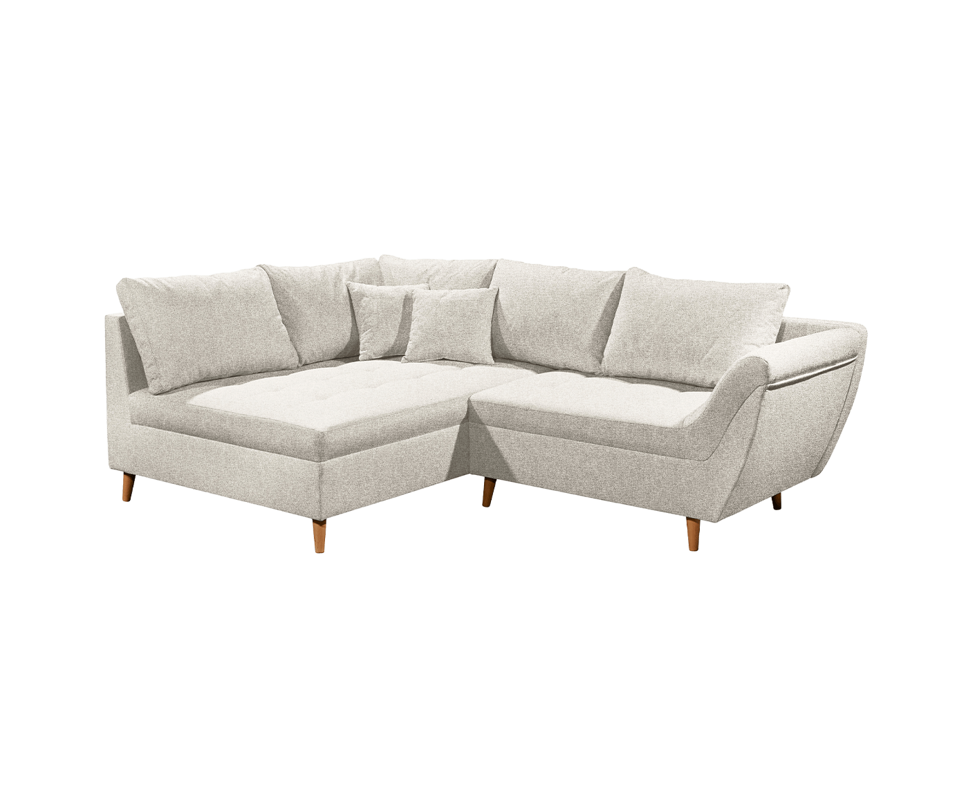 Split Ecksofa 251 x 173 cm, mit Zierkissen, Farbe wählbar