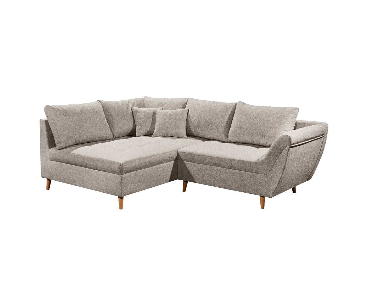 Split Ecksofa 251 x 173 cm, mit Zierkissen, Farbe wählbar