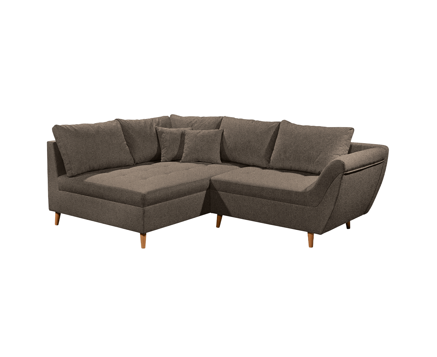 Split Ecksofa 251 x 173 cm, mit Zierkissen, Farbe wählbar