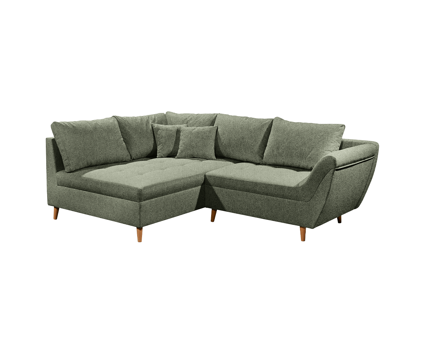 Split Ecksofa 251 x 173 cm, mit Zierkissen, Farbe wählbar