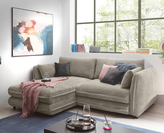 Stanley Ecksofa 240 x 192 cm, mit Schlaffunktion & Bettkasten