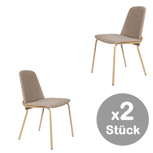 2x Armlehnenstuhl CLIP Beige