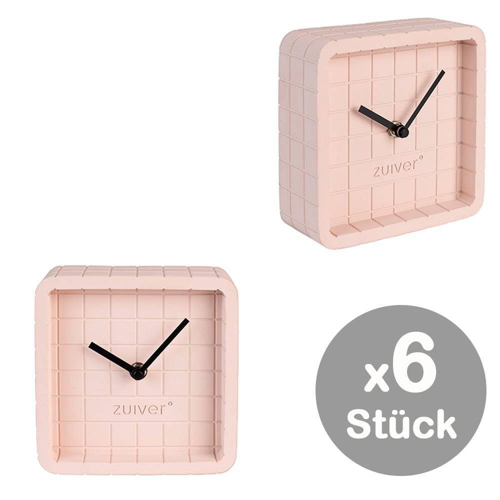 6x Uhr CUTE Beton / Rosa - Voelpe