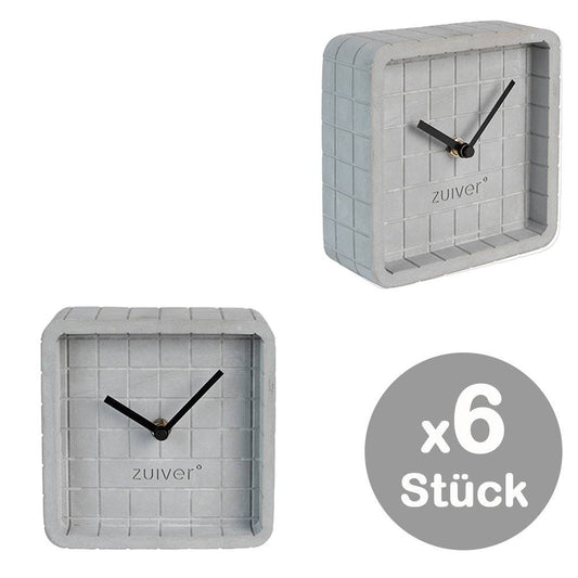 6x Uhr CUTE Beton / Grau - Voelpe