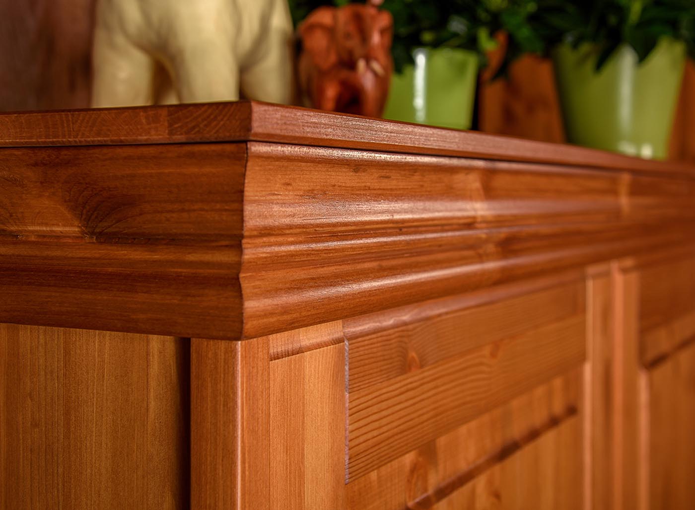 Toskania Massivholz Sideboard 3-türig Kiefer, gebeizt