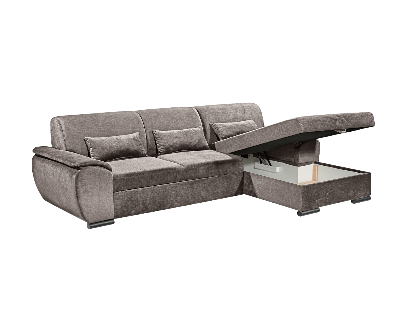 Tampa Ecksofa 280 x 175 cm, mit Schlaffunktion und Bettkasten