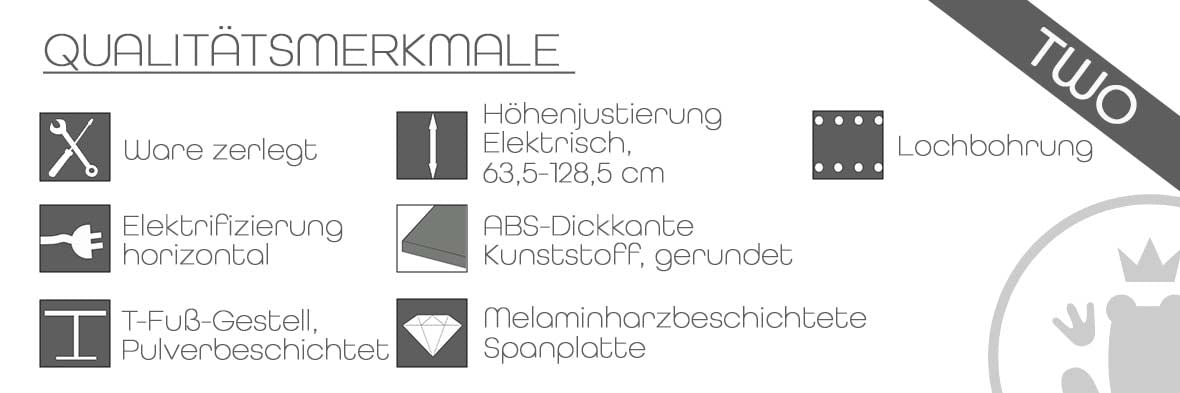 Taos Two XDSM-Serie Komplettbüro 7-teilig Eiche