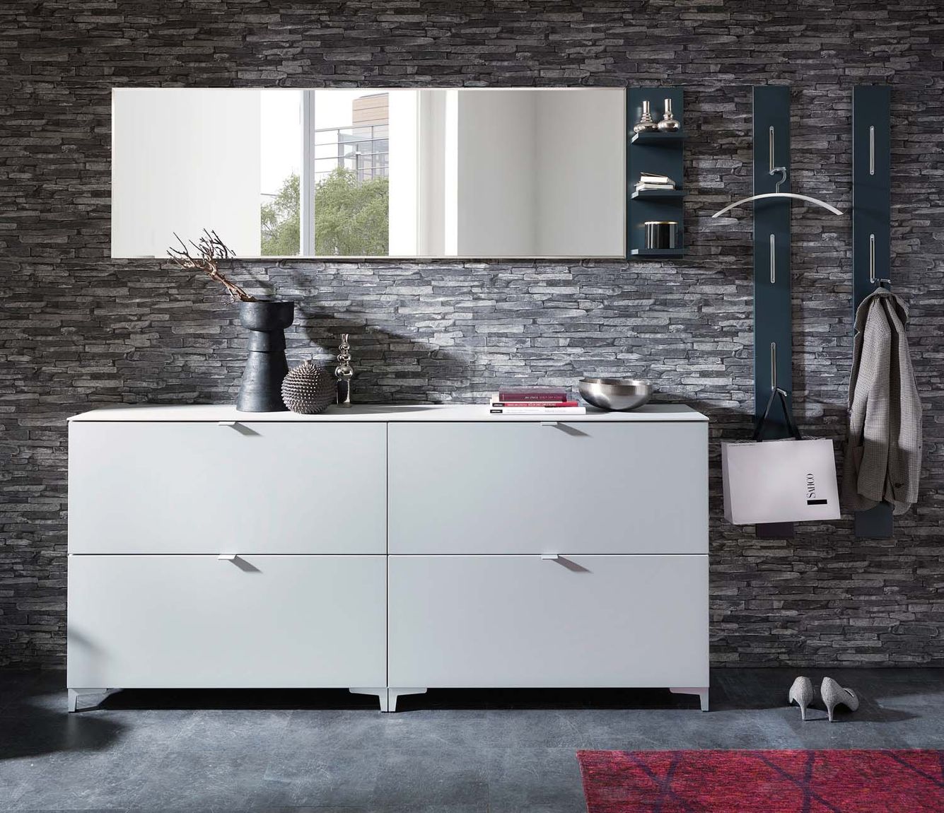 Ticona Hängeschuhschrank Lichtgrau
