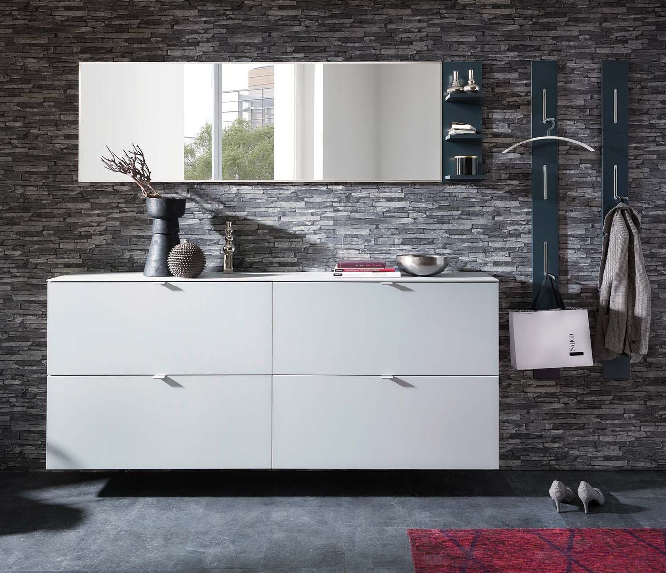 Ticona Hängeschuhschrank Lichtgrau