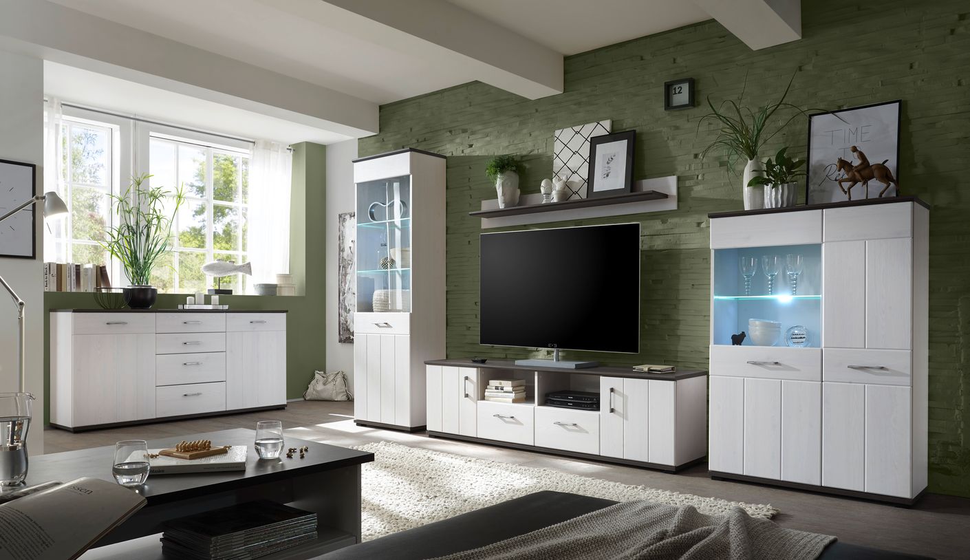 TORONTO Sideboard Kommode Anrichte Wohnzimmer Wohnzimmerschrank Weiß