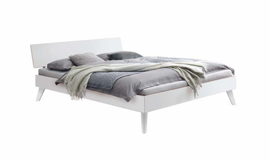 Ancona Bettgestell, 90-200 cm wählbar, Weiß lackiert