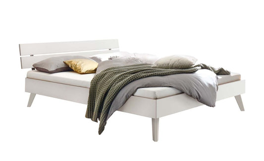 Ortona Bettgestell, 90-200 cm wählbar, Weiß lackiert