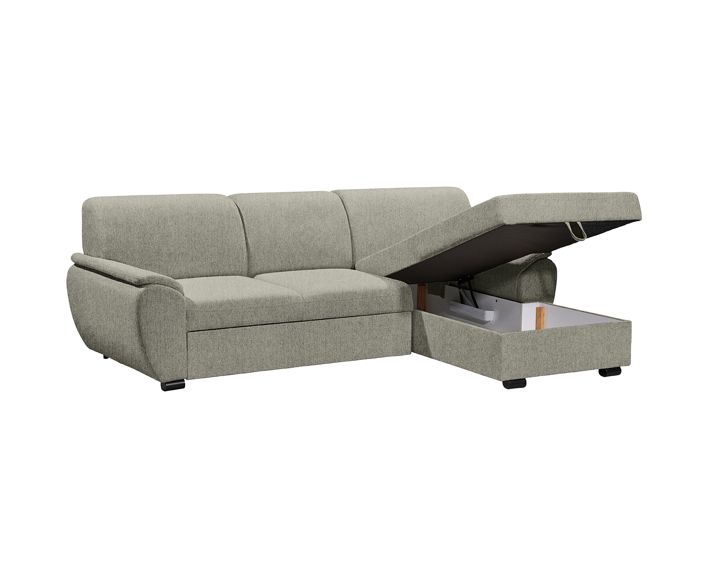 Ulm Ecksofa 250 x 175 cm, mit Schlaffunktion & Bettkasten