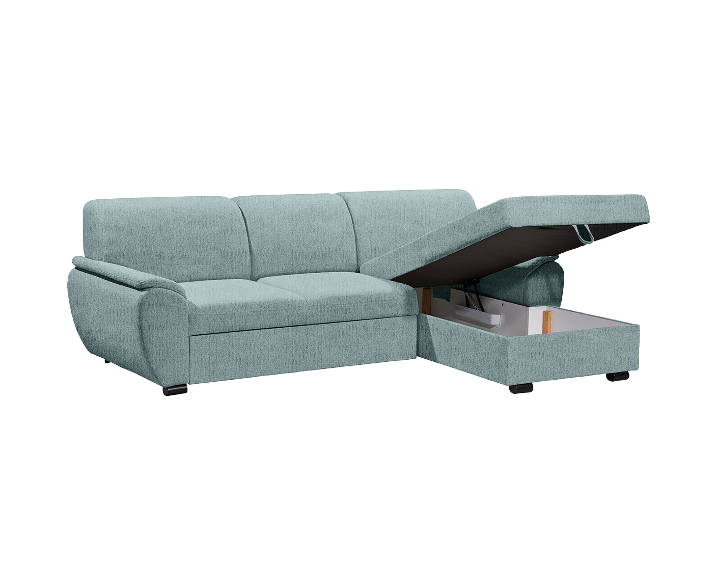 Ulm Ecksofa 250 x 175 cm, mit Schlaffunktion & Bettkasten