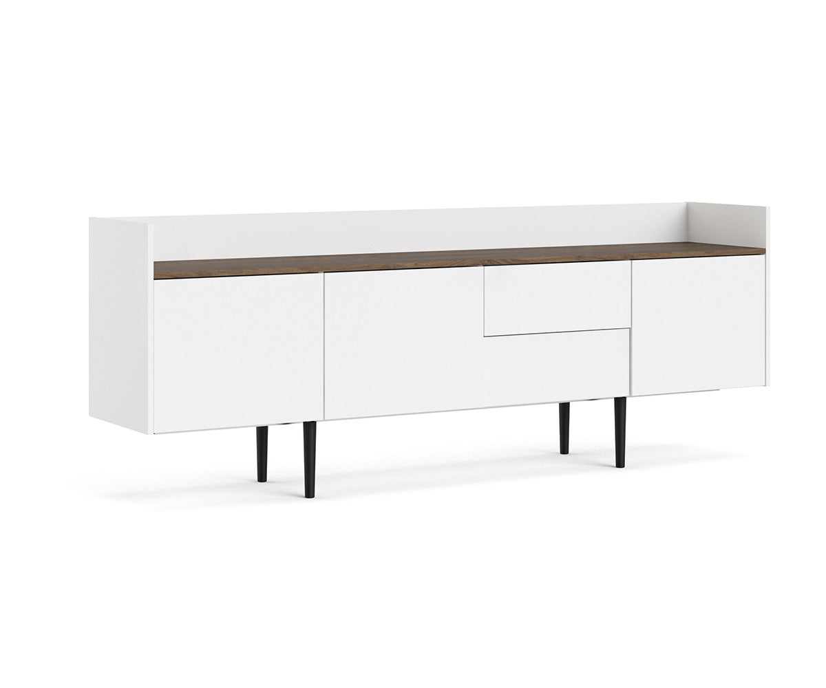 Unit Sideboard Weiß Walnuss