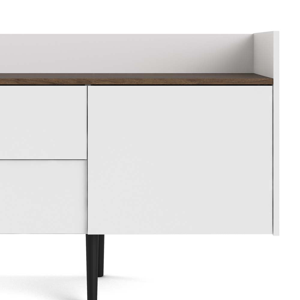 Unit Sideboard Weiß Walnuss