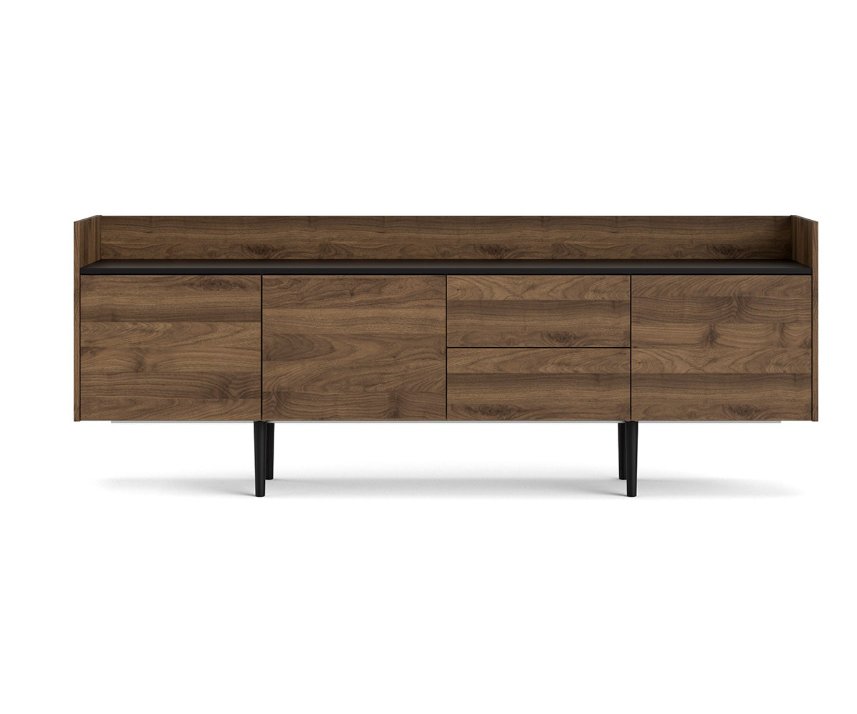 Unit Sideboard Schwarz Walnuss