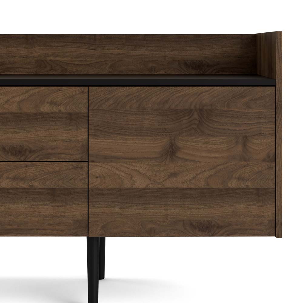 Unit Sideboard Schwarz Walnuss