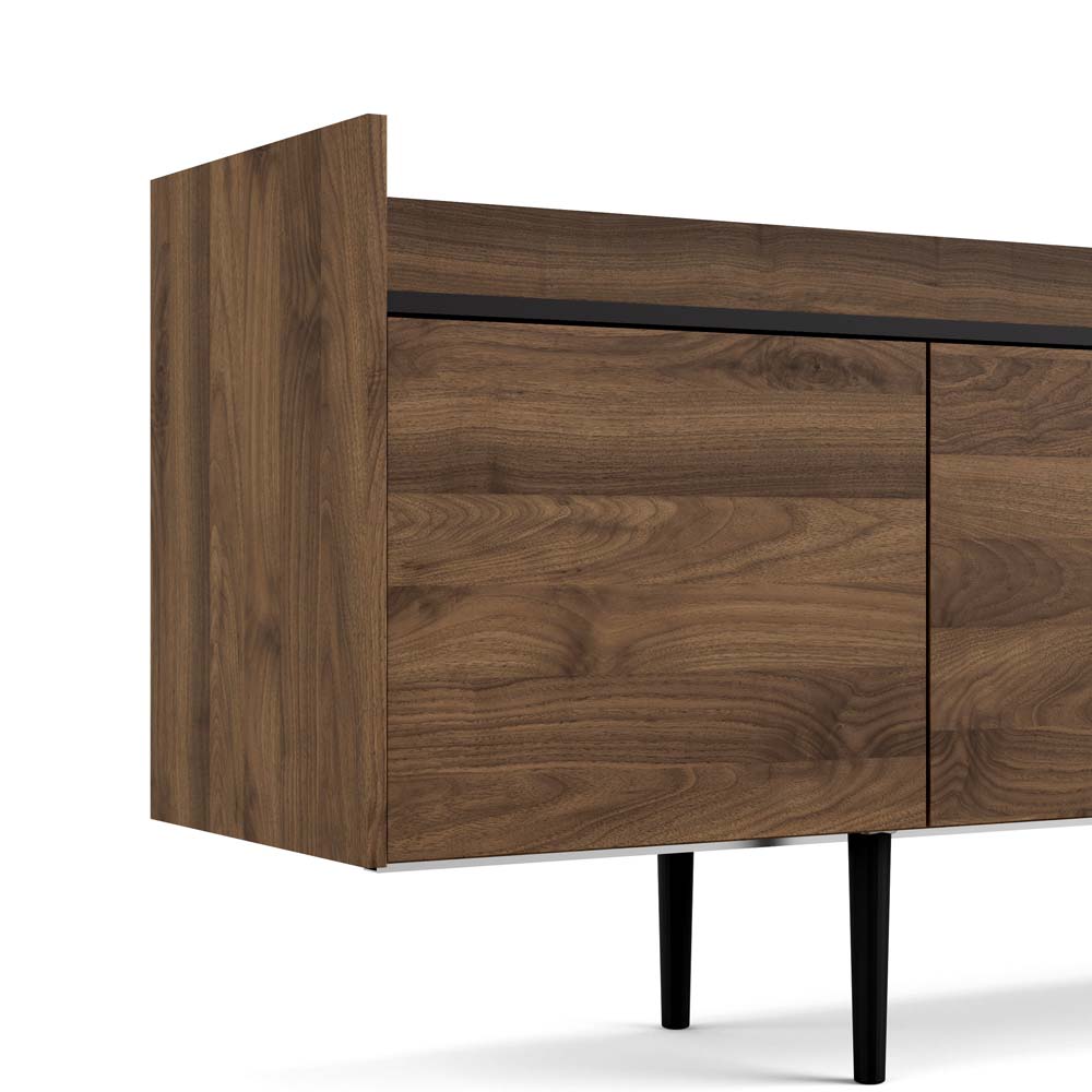 Unit Sideboard Schwarz Walnuss