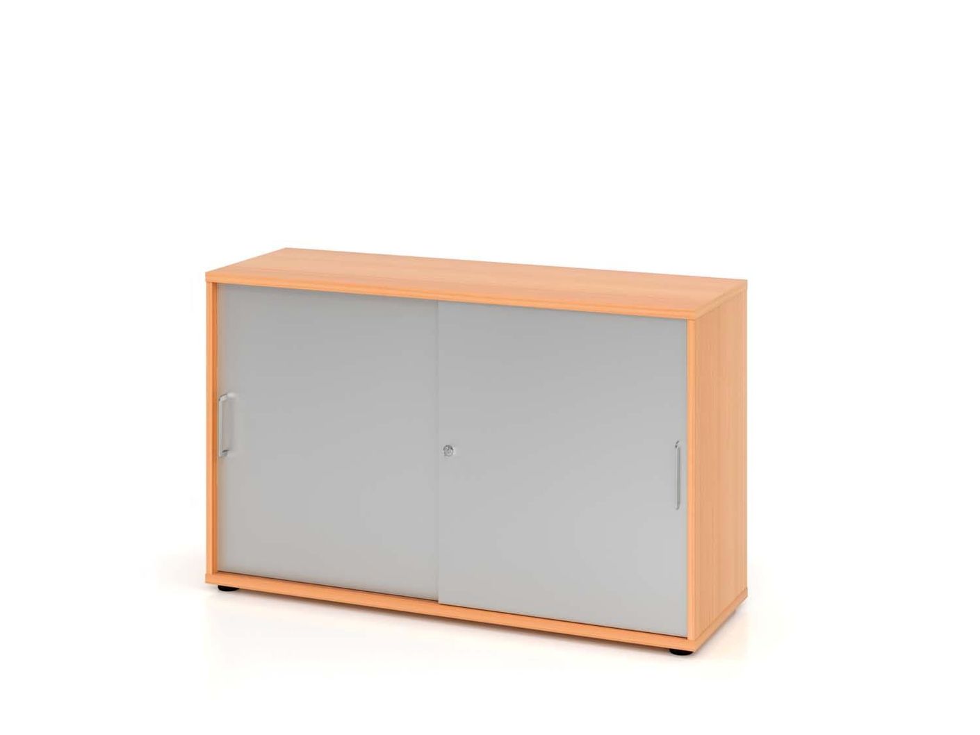 Texas Simple Basic Schiebetürenschrank 2OH 120cm Buche / Silber