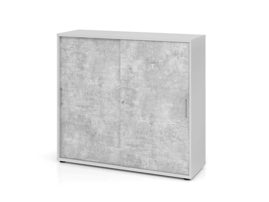 Texas Nine Schiebetürenschrank 3OH 120cm Grau / Beton