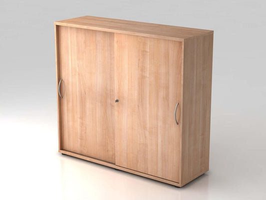 Texas Simple Basic Schiebetürenschrank 3OH 120cm Nussbaum