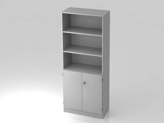 Texas Pro Solid Aktenschrank mit Türen 5OH abschließbar 80cm Grau