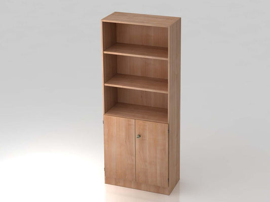 Texas Pro Solid Aktenschrank mit Türen 5OH abschließbar 80cm Nussbaum