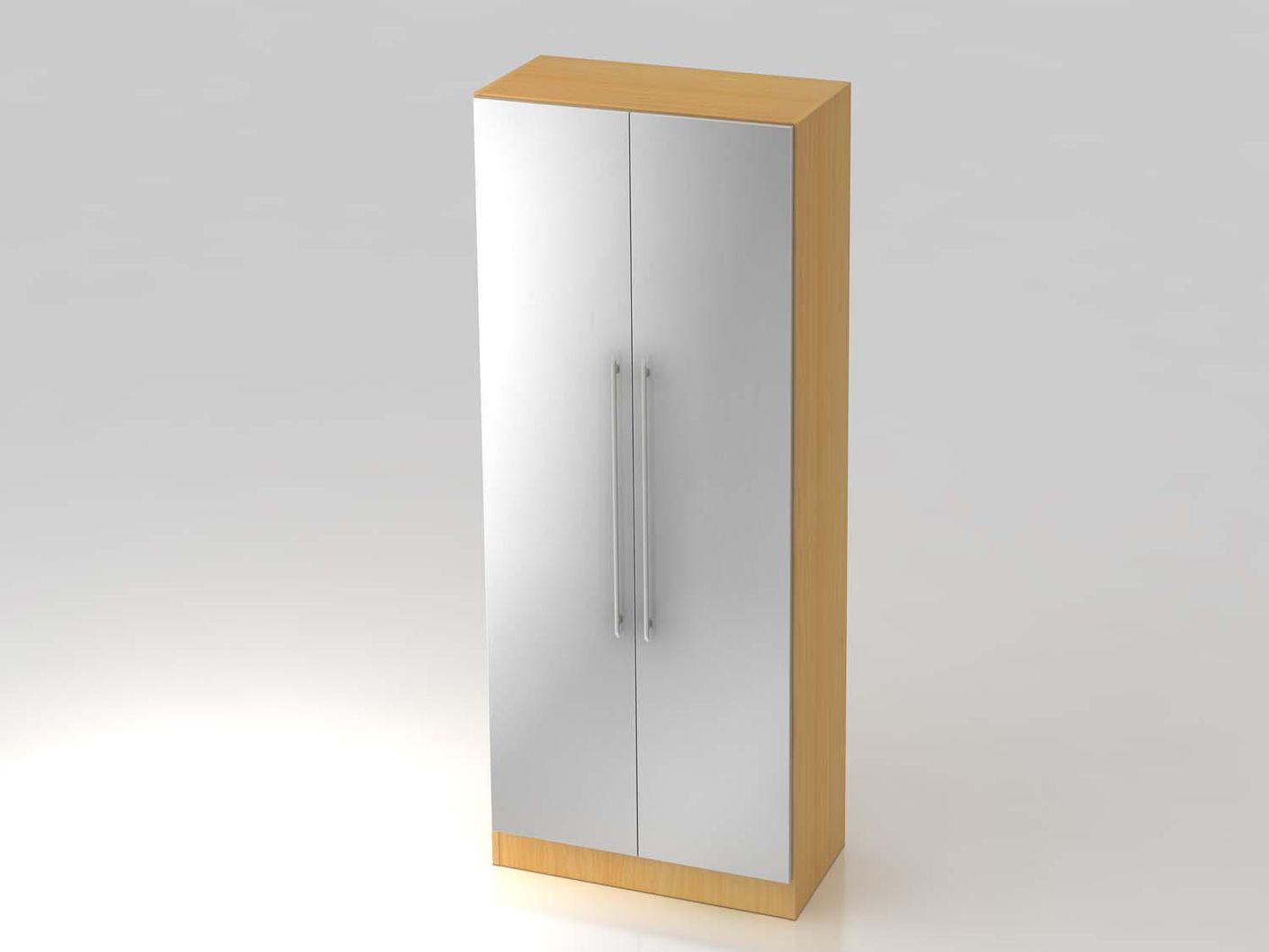 Texas Pro Solid Aktenschrank 5OH 80cm Buche / Silber