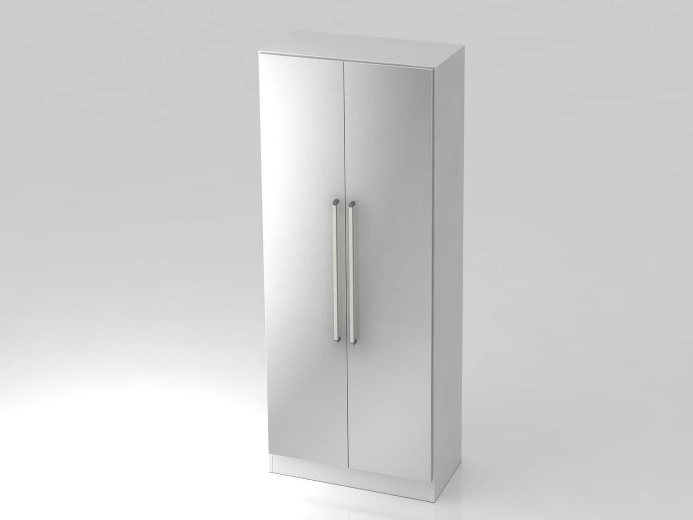 Texas Pro Solid Aktenschrank 5OH 80cm Weiß / Silber