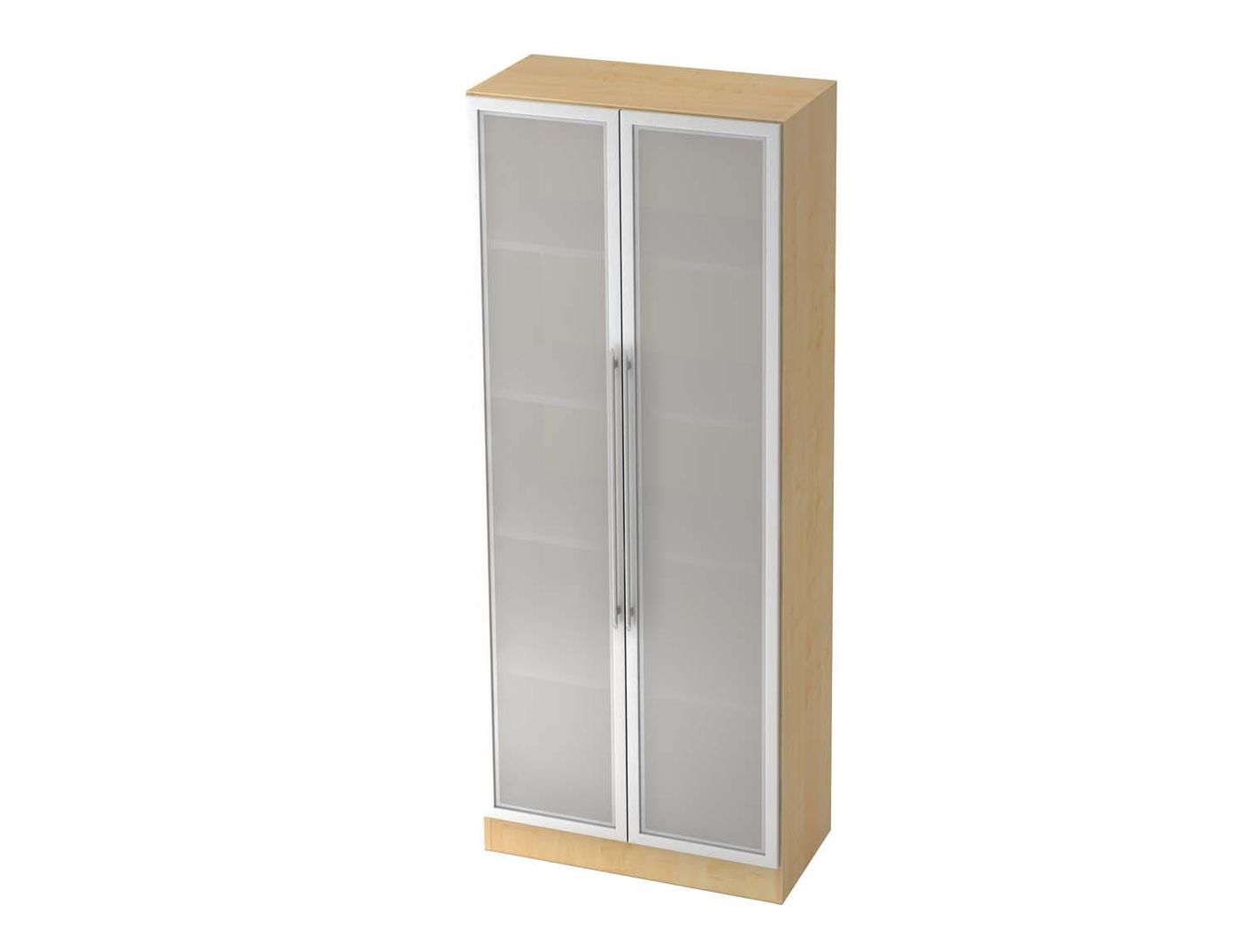 Texas Pro Solid Aktenschrank mit Glastüren 5OH 80cm Ahorn / Silber