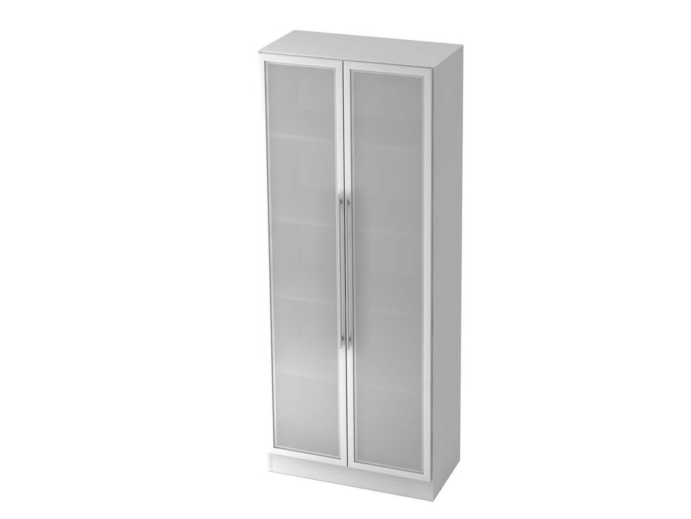 Texas Pro Solid Aktenschrank mit Glastüren 5OH 80cm Weiß / Silber
