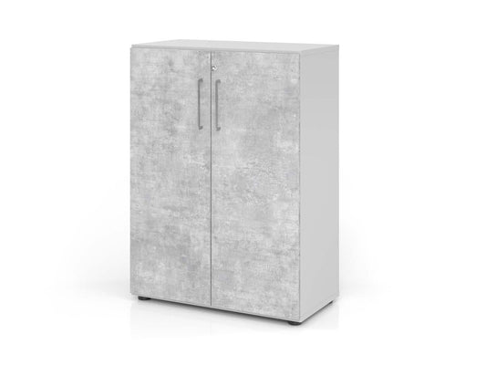 Texas Nine Aktenschrank 3OH mit Türen 80cm Grau / Beton