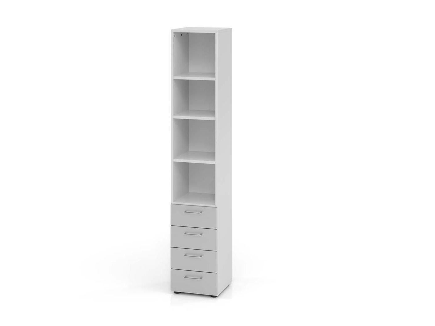 Texas Nine Kombischrank 6OH 40cm Grau / Silber