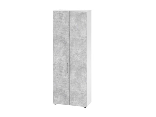 Texas Nine Aktenschrank 6OH mit Türen 80cm Weiß / Beton