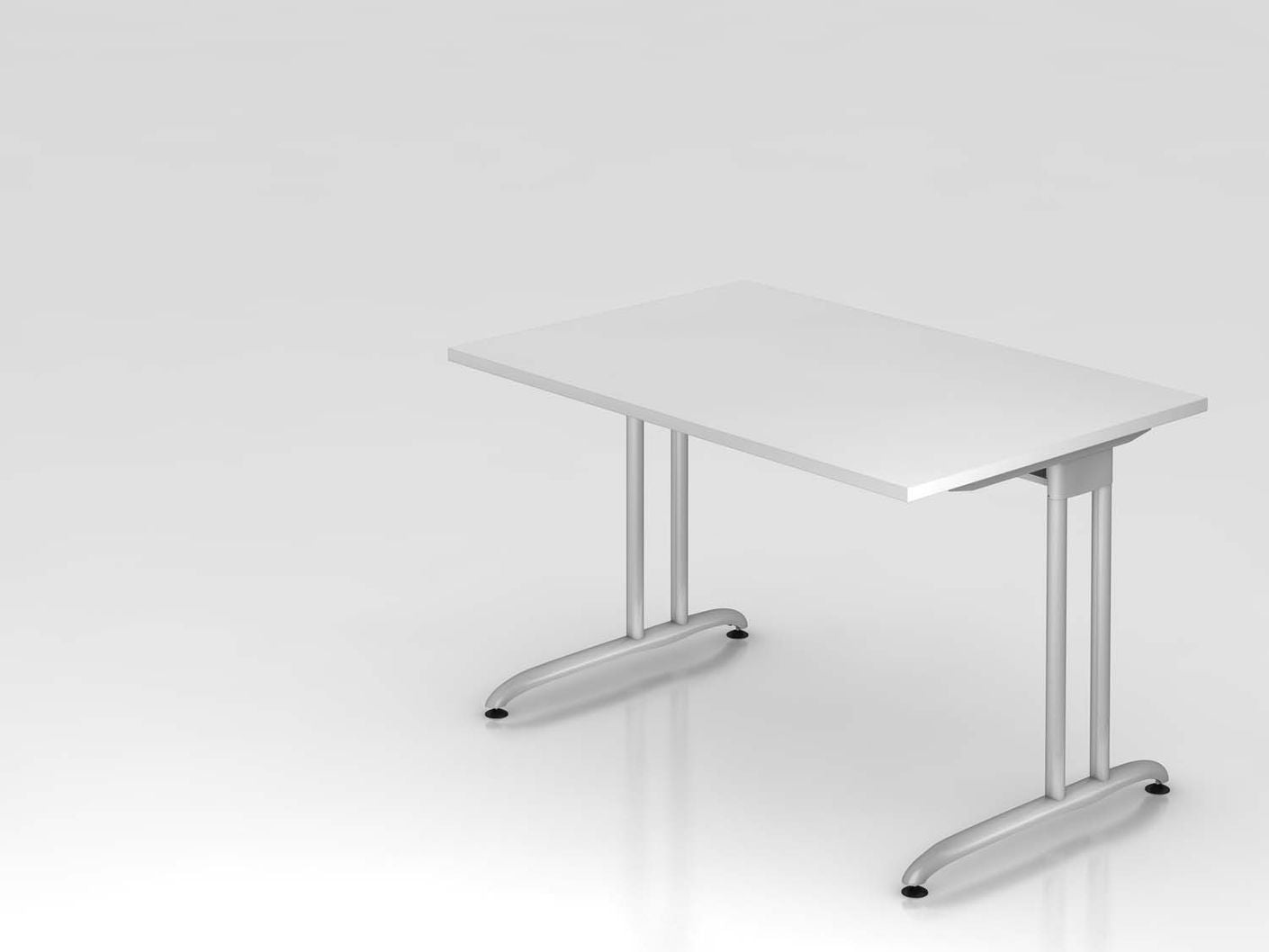 Bangor B-Serie Komplettbüro 13-teilig Weiß / Silber