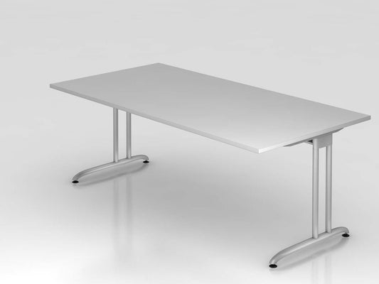 Bangor B-Serie Schreibtisch, manuell höheneinstellbar, Grau