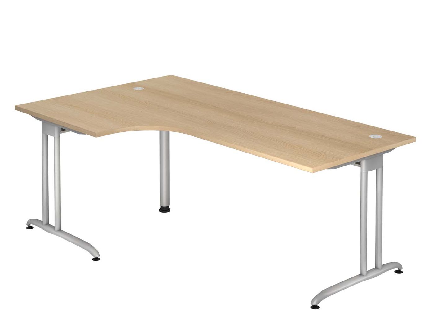 Bangor B-Serie Schreibtisch 200 x 120 cm, manuell höheneinstellbar, Eiche