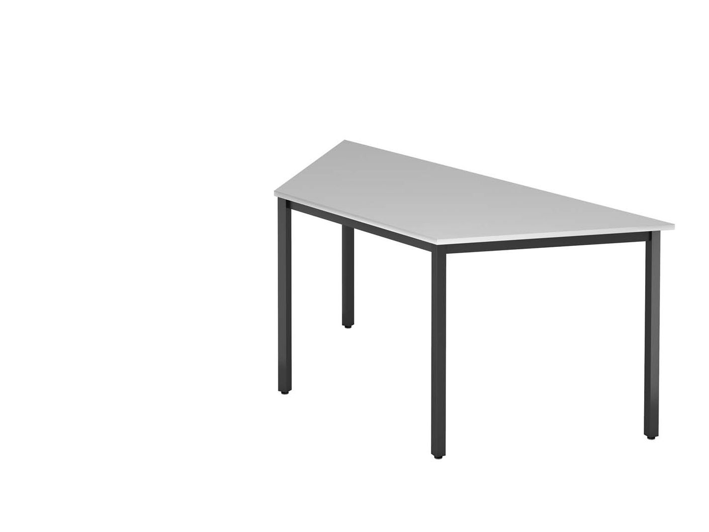 Denver D-Serie Anbautisch trapezförmig 160 x 69 cm Grau / Schwarz