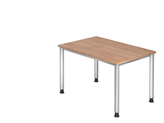 Harvard H-Serie Schreibtisch, manuell höheneinstellbar, Nussbaum